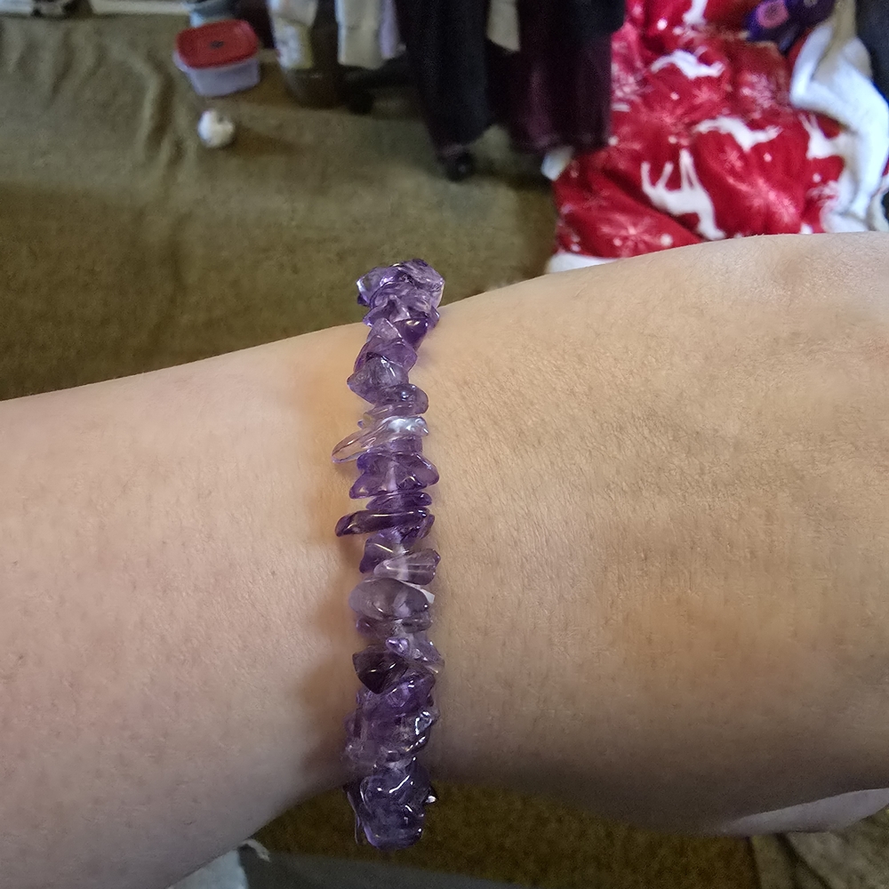 Multi-Color Gemstone Chip Bracelets Set - Picture 3 of 8